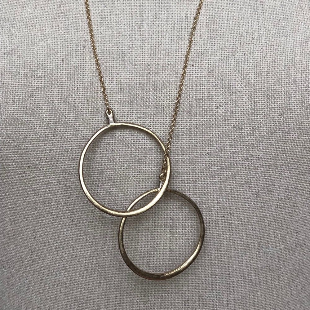 Gold Long Loop Through Necklace - Picture 2 of 4